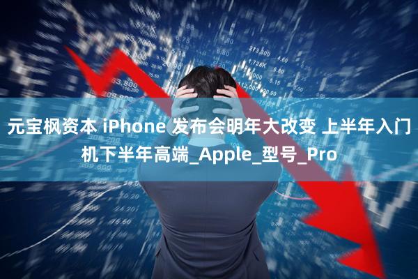 元宝枫资本 iPhone 发布会明年大改变 上半年入门机下半年高端_Apple_型号_Pro
